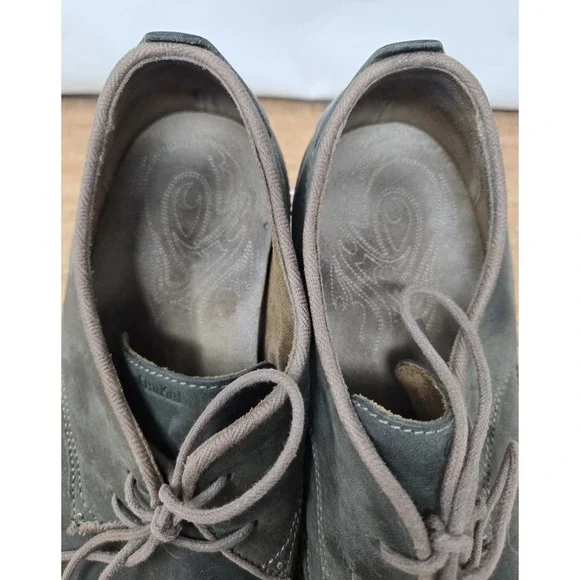 Olukai Shoes Mens 10.5 Honolulu Lace Green Leather Distressed Casual 10200-9913 - Picture 8 of 11